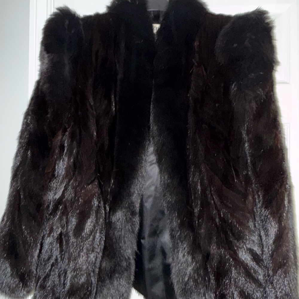 Women's Dark Brown Plush Faux Fur Coat